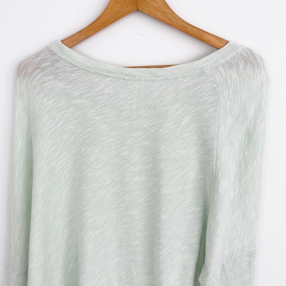 Anthropologie Light Green Asymmetrical Long Sleeve Pullover Top Size Medium - Picture 7 of 12